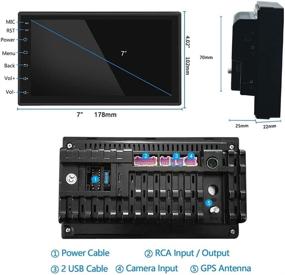 img 3 attached to Усовершенствованная автомагнитола на основе Android с 7-дюймовым емкостным сенсорным экраном, GPS-навигацией, 🚗 FM-радио, зеркальной связью, поддержкой Wi-Fi, пультом ДУ с кнопками управления на руле и поддержкой камеры заднего вида