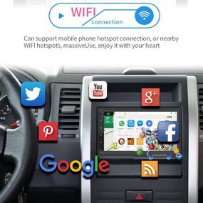 img 1 attached to Enhanced Android Car Stereo with 7 Inch Capacitive Touch Screen, GPS Navigation, 🚗 FM Radio, Mirror Link, WiFi Connectivity, Steering Wheel Remote Control, and Backup Camera Support