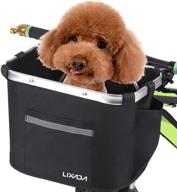 lixada bike basket - waterproof small pet cat dog carrier for bicycle handlebars - front basket with quick release, easy install, detachable folding design - ideal for picnic, shopping, and more! logo