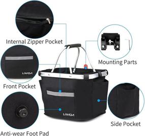 img 2 attached to Lixada Bike Basket - Waterproof Small Pet Cat Dog Carrier for Bicycle Handlebars - Front Basket with Quick Release, Easy Install, Detachable Folding Design - Ideal for Picnic, Shopping, and More!