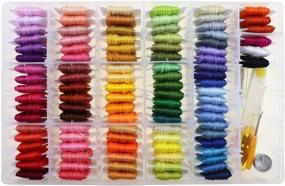 img 4 attached to YOKOYAMA Cross Stitch Threads Set: 100 Colors Floss Bobbins with Organizer Box - Perfect DIY Embroidery Kit for Beginners - Pack of 39 PCS