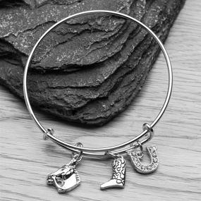 img 2 attached to 🐴 Infinity Collection Equestrian Charm Bracelet: Horse Lovers Jewelry & Cowgirl Accessories for Her