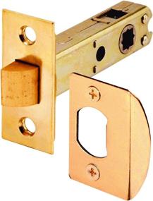 img 2 attached to 🚪 Prime-Line E 2281 Passage Door Spring Latch - 1" W x 2-1/4" D - Steel - Brass - Pack of 1