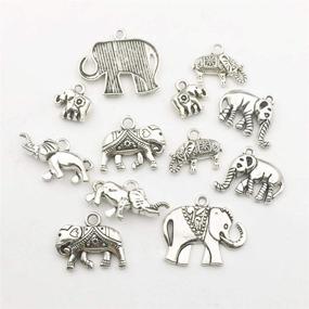 img 2 attached to IloveDIYbeads Supplies Elephant Pendants Accessory: Add Charm to Your Creations!