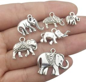 img 3 attached to IloveDIYbeads Supplies Elephant Pendants Accessory: Add Charm to Your Creations!