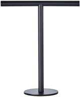 🧻 sleek and sturdy standing hand towel holder: sus304 stainless steel matte black t-shape rack for bathroom, kitchen, and vanity countertop logo