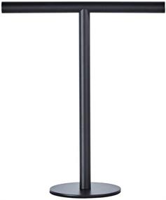 img 4 attached to 🧻 Sleek and Sturdy Standing Hand Towel Holder: SUS304 Stainless Steel Matte Black T-Shape Rack for Bathroom, Kitchen, and Vanity Countertop