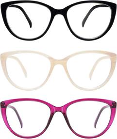 img 4 attached to 👓 Стильные компьютерные очки с блокировкой синего света "Cat Eye" для женщин от SOJOS - доступны в увеличении 1,5 и 2,0 (Модель: SR5700)