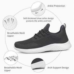 img 3 attached to 👟 Flysocks Women's Lightweight Fashion Sneakers: Breathable, Non-Slip Shoes for Walking, Sports, Gym & Travel