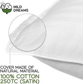 img 2 attached to 💤 Premium Queen Size Pillow Set (20x30 inch) - 2-Pack for a Perfect Night's Sleep - Soft Goose Down Alternative Material