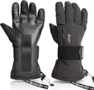 🧤 ultimate winter protection: waterproof ski gloves with wrist guards - sizes xs/s/m/l logo