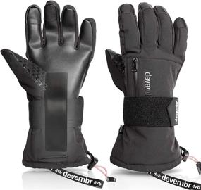 img 4 attached to 🧤 Ultimate Winter Protection: Waterproof Ski Gloves with Wrist Guards - Sizes XS/S/M/L