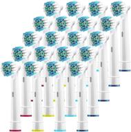 🦷 20 pack of compatible precision brush heads refills for oral b electric toothbrush - soft, sensitive, sonic clean - oralb braun pro 1000 toothbrush replacement heads logo