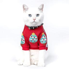 img 2 attached to 🎄 Festive Christmas Pet Sweater: Keep Your Small Dogs and Cats Cozy in Winter and Fall with Warm Sweatshirt and Stylish Dog Clothes. Must-Have Pet Accessories by Redicecream (Size: Small)