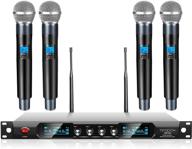 🎤 innopow 4-channel wireless microphone system: quad uhf metal cordless mic kit with 4 handheld mics, long distance range of 150-200ft, fixed frequency - ultimate performance logo