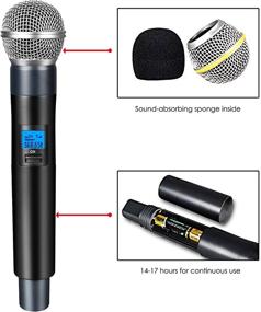 img 1 attached to 🎤 Innopow 4-Channel Wireless Microphone System: Quad UHF Metal Cordless Mic Kit with 4 Handheld Mics, Long Distance Range of 150-200ft, Fixed Frequency - Ultimate Performance