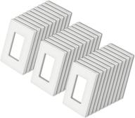 🔌 [30 pack] bestten 1-gang screwless wall plate, uswp4 white series, decorator outlet cover, h4.69” x w2.91”, for light switch, dimmer, usb, gfci, receptacle - improved seo logo