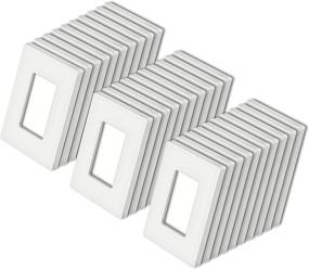 img 4 attached to 🔌 [30 Pack] BESTTEN 1-Gang Screwless Wall Plate, USWP4 White Series, Decorator Outlet Cover, H4.69” x W2.91”, for Light Switch, Dimmer, USB, GFCI, Receptacle - Improved SEO