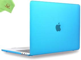 img 4 attached to 🔵 UESWILL Matte Hard Case for MacBook Pro 13 inch M1 with USB-C Touch Bar, Model A2338 (M1) A2289 A2251 A2159 A1989 A1706 A1708, Aqua Blue