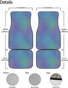 img 3 attached to KEIAHUAN Leopard Pattern Rubber Backing Floor Mats For Cars Front And Rear Universal Fit Mat For Car