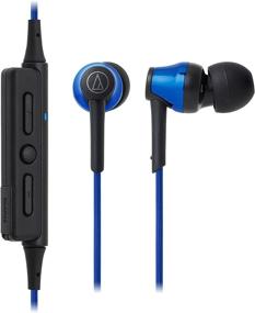 img 2 attached to 🎧 Audio-Technica ATH-CKR35BTBL Sound Reality Tooth Wireless in-Ear Headphones with Mic & Control - Blue