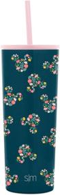 img 3 attached to 🐭 Disney Mickey Mouse Floral Riptide Insulated Tumbler: Reusable Stainless Steel Travel Cup with Straw Lid - 24oz