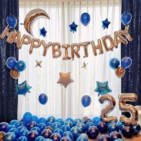 img 2 attached to PartyDelight Dark Blue 2FT X 8FT Sparkly Sequin Backdrop Curtains