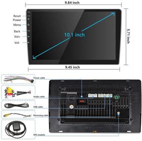 img 3 attached to Автомагнитола с сенсорным экраном размером 10.1 дюйма и функцией GPS-навигации, Bluetooth, FM-радио, WiFi, USB, функцией Mirror Link для телефонов Android/iOS, раздельным экраном и поддержкой камеры заднего вида.