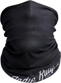 img 4 attached to Indie Ridge Black Motorcycle Face Mask: Ultimate Protection Against Dust and Wind - Ride in Style with Outdoor Neck Gaiter