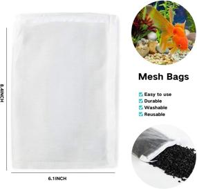 img 2 attached to 🧪 Enhance your aquarium filtration with FunLavie Nylon Mesh Filter Media Bag featuring a Zipper enclosure