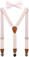 sunnytree men's boys' adjustable y back suspenders with bow tie set - ideal for wedding party logo