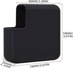 img 3 attached to 🔌 Black Silicone Charger Protective Cover Case for Apple MacBook Pro 13 Touch Bar A1706 A2159 A1708 A1989 and New MacBook Pro 13 A2251/A2289/A2338