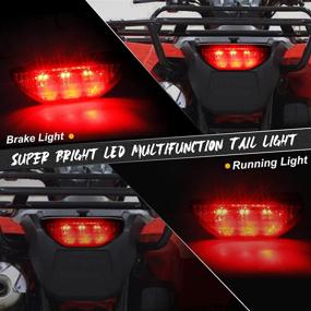 img 3 attached to 🔦 Enhance Visibility and Safety with QUASCO Smoked LED Tail Light for Honda TRX ATV Motorcycles!