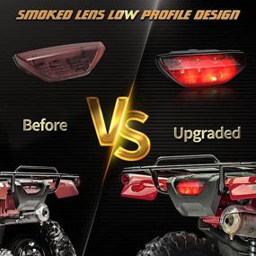 img 2 attached to 🔦 Enhance Visibility and Safety with QUASCO Smoked LED Tail Light for Honda TRX ATV Motorcycles!