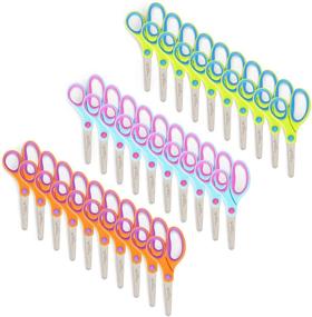 img 4 attached to 📚 30-Pack Blue Summit Supplies Kids Scissors: Comfort Grip Safety Scissors for Schools and Classrooms - Orange, Blue, and Pink Children Scissors