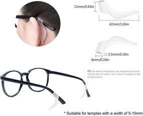 img 2 attached to 👓 10 Pairs of PTSLKHN Non-Slip Eyeglasses Ear Grips – Soft Silicone Hooks for Glasses, Sunglasses, Reading Glasses – Comfortable Temple Tips Sleeve Retainers (Clear)