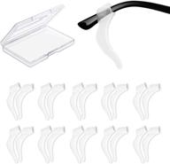 👓 10 pairs of ptslkhn non-slip eyeglasses ear grips – soft silicone hooks for glasses, sunglasses, reading glasses – comfortable temple tips sleeve retainers (clear) logo