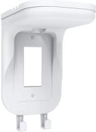 📱 настенная полка wali для ванной комнаты со стандартным вертикальным розеткой duplex gfci для мобильного телефона, устройства dot, google home, динамика весом до 20 фунтов. включает систему управления кабелями и съемные крючки (osh001-w) в белом цвете. логотип