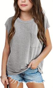 img 4 attached to 👚 Stylish and Comfortable Imily Bela Sleeve Crewneck T-shirts for Girls' Clothing