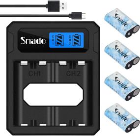img 4 attached to 🎮 Snado Xbox One Battery 4 Pack - 2200mAh Rechargeable Controller Battery and LCD Charger for Xbox One Series