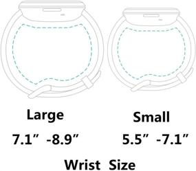 img 1 attached to 📱 Fitbit Versa 3/Sense Replacement Bands: Silicone Adjustable Classic Wristbands for Women & Men - Small/Large Sizes, Black+Grey