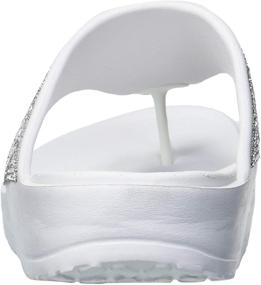 img 2 attached to Sleek Black Rhinestone Skechers Women's Flip Flop Shoes: Perfect Blend of Style and Comfort