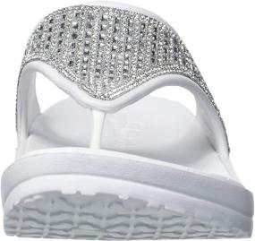 img 3 attached to Утонченные черные женские туфли-сандалии Skechers с ринестонами: идеальное сочетание стиля и комфорта