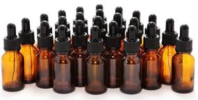 img 4 attached to 🍯 24-Pack of Amber Glass Bottles - 15 ml (1/2 oz) Size - Equipped with Glass Eye Droppers