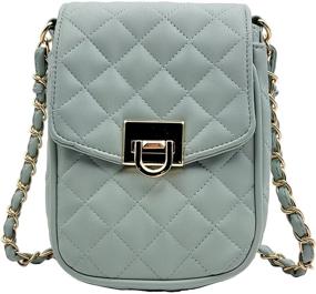 img 4 attached to Bhumane Crossbody Leather Shoulder Quilted