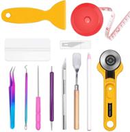 🔧 11-piece craft vinyl tools kit: convenient vinyl weeding tool for adhesive vinyl htv, perfect for crafting logo