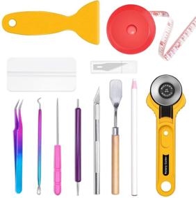 img 4 attached to 🔧 11-Piece Craft Vinyl Tools Kit: Convenient Vinyl Weeding Tool for Adhesive Vinyl HTV, Perfect for Crafting