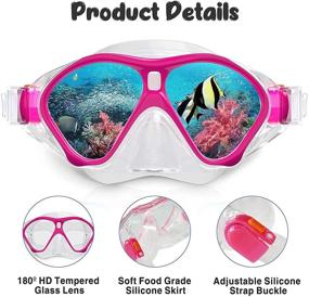 img 2 attached to 🤿 Tongtai Snorkeling Gear: Anti-Leak Snorkel Mask and Tempered Glass Diving Mask for Free Breathing, with Anti-Fog Technology and 180º Panoramic View for Swimming. Available in Sizes for Adults, Kids, Youth, and Children