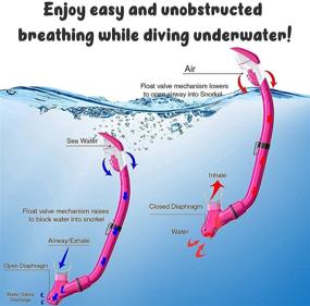 img 1 attached to 🤿 Tongtai Snorkeling Gear: Anti-Leak Snorkel Mask and Tempered Glass Diving Mask for Free Breathing, with Anti-Fog Technology and 180º Panoramic View for Swimming. Available in Sizes for Adults, Kids, Youth, and Children