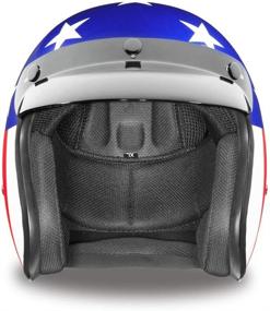 img 2 attached to 🏍️ DOT Approved Daytona Helmets 3/4 Open Face Motorcycle Helmet with Graphics